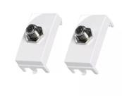 Kit 2 Módulos Tomada Coaxial Linha Sleek Margirius 16044