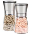 Kit 2 Moedores de Pimenta Sal Temperos com Tampa de Aço Inox 14cm