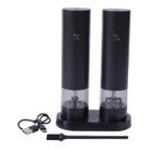 Kit 2 Moedores Elétricos Sal e Pimenta Recarregáveis USB