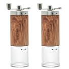 Kit 2 Moedores Manuais de Grãos Café com Manivela Giratória Aço Inox Wolff