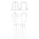 Kit 2 moldes calça e camisa masculino tamanho 36 ao 44 by Wania Machado