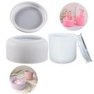 Kit 2 Moldes Pote Liso Grande E Pequeno Resina Gesso Velas