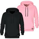 Kit 2 Moletons Canguru Masculino e Feminino Liso Básico com Capuz e Bolso