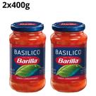 Kit 2 molho de tomate basilico com manjericão barilla 400g italiano tradicional sem adição conservantes