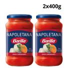 Kit 2 molho de tomate italiano napoletana barilla vidro 400g receita clássica italiana