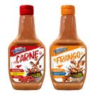 Kit 2 Molhos para Ração de Cachorro Aumenta Apetite Realça Sabor Carne Frango Doogs 250g