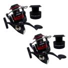 Kit 2 Molinetes Pesca Marine Sports Prisma 4000 5 Rolamentos Carretel Alumínio Kit 2 Molinetes Pesca Marine Sports Prisma 4000 5 Rolamentos Carretel Alumínio