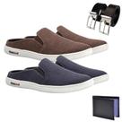 Kit 2 Mule Slip On Urban Casual+Carteira+Cinto