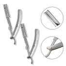 Kit 2 Navalhete Aço Inox Barbearia Barba Cabelo Profissional Cabeleireiro Degradê Homens Masculino Salão de Beleza Bigode Pezinho Kit 2 Navalhete Aço Inox Barbearia Barba Cabelo Profissional Cabeleireiro Degradê Homens Masculino Salão de Beleza Bigode Pezinho