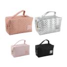 Kit 2 Necessaire PVC Skincare Estojo Maquiagem Mala Organizadora Viagens Bolsa Texturizadas Higiene