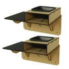 Kit 2 Nicho De Parede Para Gatos Wall Food Comedouro