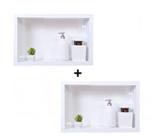 Kit 2 Nicho Para Banheiro Em Porcelanato 40x30x10cm