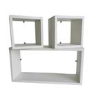 Kit 2 Nicho Quadrado e Retangular MDF Acabamento Fosco Tx Otima Durabilidade Decorativo Moderno