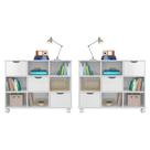 Kit 2 Nichos Organizadores 3 Gavetas com Rodízios Branco - Qmovi