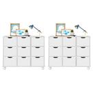 Kit 2 Nichos Organizadores 9 Gavetas com Rodízios Branco - Qmovi