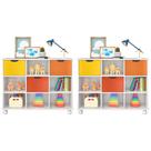 Kit 2 Nichos Organizadores com Rodízios Toys 3 Gavetas Branco/Colorido - Mpozenato