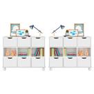 Kit 2 Nichos Organizadores com Rodízios Toys 6 Gavetas Branco - Mpozenato