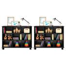 Kit 2 Nichos Organizadores Multifuncionais com Rodízios Toys Preto - Mpozenato