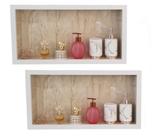 Kit 2 Nichos Para Banheiro Em Porcelanato 60x30x10 cm