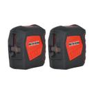Kit 2 Nível A Laser 20m Horizontal Vertical Alerta Compensador Amortecimento Nl-20 Portátil Instrutherm