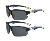 Kit 2 Óculos De Sol Esportivo Polarizado Masculino Branco e Amarelo Com Proteção 400UV