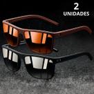 Kit 2 Óculos De Sol Masculino Polarizado Texturizado Moderno Com Proteção 400UV - OMG
