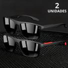 Kit 2 Óculos De Sol MASCULINO Preto + Vermelho POLARIZADO Espelhado Com Proteção UV400
