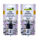 Kit 2 Odorizante Essência para Difusor Elétrico Chá Branco Mogilândi 10ml