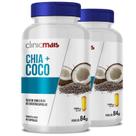 Kit 2 Óleo de chia + Óleo de Coco 1000mg Clinicmais 60 cápsulas