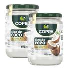 KIT 2 Óleo de Coco Culinário Sem Sabor/Cheiro Pote de Vidro 500ml Copra
