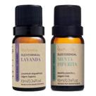 Kit 2 Óleos Essenciais Lavanda E Hortela Pimenta Via Aroma Puros 10 Ml