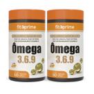 Kit 2 Ômega 3 6 9 Óleo de Peixe Linhaça e Borragem com Vitamina E 1000mg 60 cápsulas Fitoprime Kit 2 Ômega 3 6 9 Óleo de Peixe Linhaça e Borragem com Vitamina E 1000mg 60 cápsulas Fitoprime