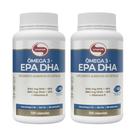 Kit 2 ômega 3 epa dha - 120 cápsulas - vitafor