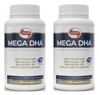 kit 2 Omega 3 MEGA DHA 1500mg Vitafor Suplemento 240 Caps
