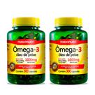 Kit 2 Ômega 3 Óleo de Peixe 300 Cápsulas 1000mg Maxinutri