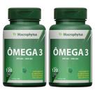 Kit 2 Ômega 3 Óleo de Peixe 540mg EPA 360mg DHA Livre Metais Pesados 120 Cápsulas Macrophytus