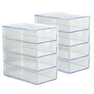 Kit 2 Organizador 4 Gavetas Divisórias Maquiagem Acrilico Transparente