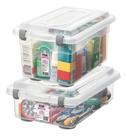 Kit 2 Organizador 4,3L+ 8,6L Plástico Multiuso Empilhável Rígida Trava