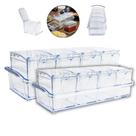 Kit 2 Organizador Acrílico 4 Potes Porta Temperos Gin Condimentos Kit 2 Organizador Acrílico 4 Potes Porta Temperos Gin Condimentos