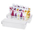 KIt 2 Organizador Caixa Guarda Multiuso Armário Geladeira
