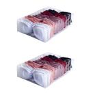 kit 2 Organizador Colmeia Cristal Premium GG (30x10x40) - 11 Divisórias Sutia, Chinelos e Rasteirinhas.