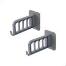 Kit 2 Organizador de Cabides com 4 Espaços Gancho Autoadesivo 11,3x7,5x6cm