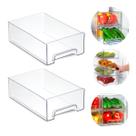 Kit 2 Organizador De Gaveta Acrílico Prime Geladeira Grande