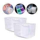 Kit 2 Organizador Divisória Multiuso Algodão Cotonete Palito Armazenar Penteadeira Studio Salão de Beleza Banheiro Higiene