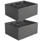 Kit 2 Organizador Gaveta Colmeia 6 Divisórias Roupa Íntima Cueca