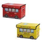 kit 2 organizador infantil onibus dobravel para menino e menina multiuso para brinquedos roupas manu