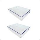 Kit 2 Organizador Modular G Empilhável 23x17x5,5 Transparente