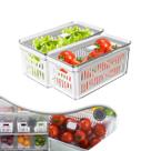 Kit 2 Organizador Porta Mantimento 5 L C/ Tampa Cesto Fruta Verdura Clear Fresh - Ou