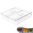 Kit 2 Organizadores 5 Litros Com Tampa Mantimento Geladeira Clear Fresh - Ou