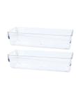 Kit 2 Organizadores Acrílico Cristal Modular Gaveta Cozinha Talher Utensílios M